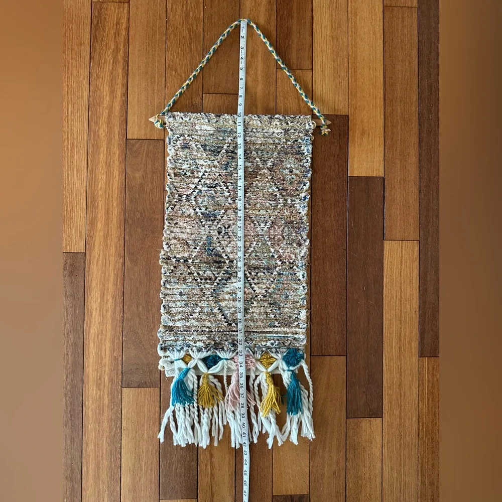 Bohemian Woven Wall Hanging with Tassels